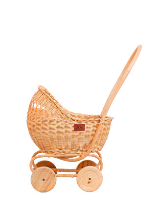 Zoa Collection Çocuk Rattan Oyuncak Bebek Arabası -1