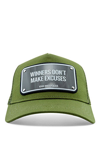 John Hatter Erkek Winners Don't Make Excuses Yeşil Şapka -1