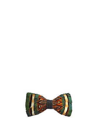 Genius-bowtie Erkek Siyah Kuş Tüyü Detaylı Süet Papyon