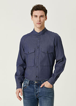 Emporio Armani Erkek Lacivert Denim Gömlek S