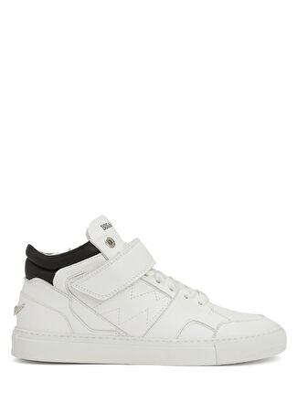Zadig&voltaire Kadın Siyah Beyaz Bilek Boy Deri Sneaker 36