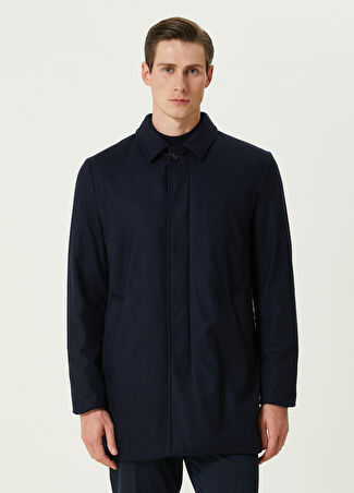 Kiton Erkek Lacivert Kaşmir Kaban 54 It -1