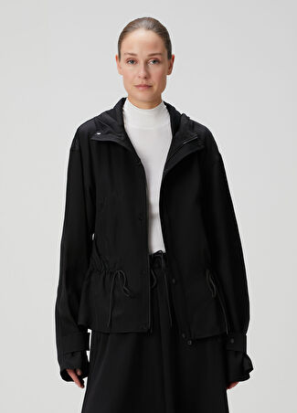 Y-3 Kadın Siyah Twill Sweatshirt Xs
