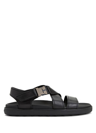Tod's Erkek Siyah Deri Sandalet 7 Us -1