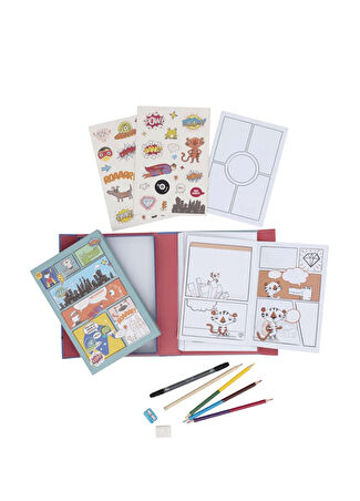 Tiger Tribe Practice Plan Create Comic Book Kit Çok Renkli -1