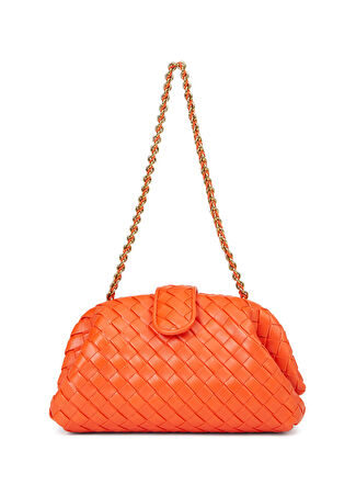 Bottega Veneta Kadın Lauren 1980 Turuncu Deri El Portföyü