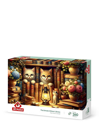 Art Puzzle Bilge Kediler Kitaplığı 260 Parça -1