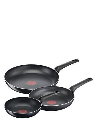 Tefal Titanyum 1x Simplecook Difüzyon Tabanlı 3 Lü Tava Seti Siyah -1
