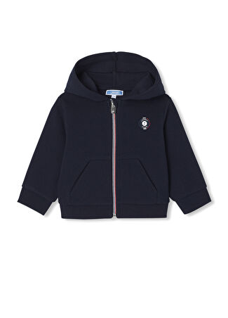 Jacadi Paris Erkek Bebek Lacivert Fermuarlı Kapüşonlu Sweatshirt 18 Ay -1