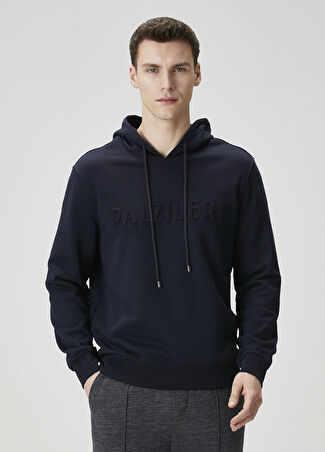 Pal Zileri Erkek Lacivert Kapüşonlu Sweatshirt 50 It
