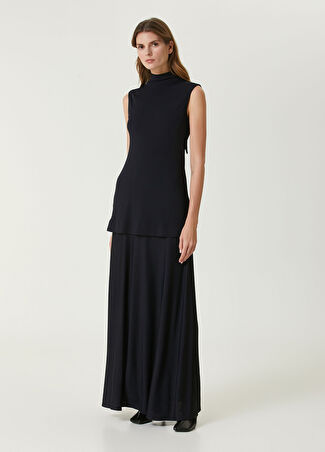 Jil Sander Kadın Lacivert Maksi Elbise 36 It