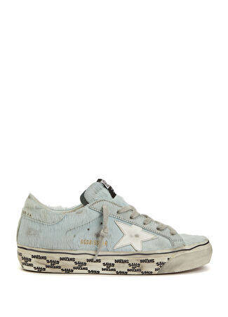 Golden Goose Kadın Mavi Logo Detaylı Deri Sneaker 37