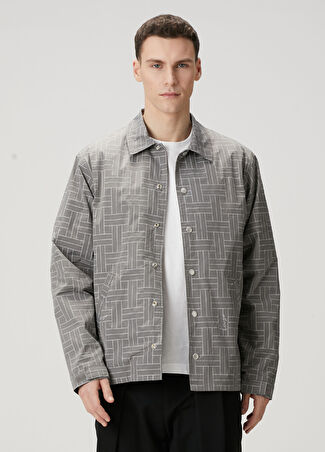 Kenzo Erkek Weave Gri Desenli Mont M