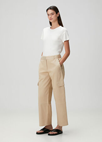 Maison Kitsune Kadın Relaxed Fit Kum Pantolon Bej 34 Fr