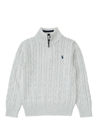 Polo Ralph Lauren Erkek Çocuk Gri Kazak 4 Yaş -1