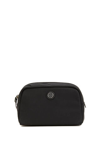 Tory Burch Kadın Virginia Curved Siyah Makyaj Çantası -1