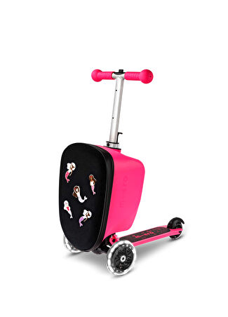 Micro Çocuk Luggage Junior Velcro Pembe Scooter -1