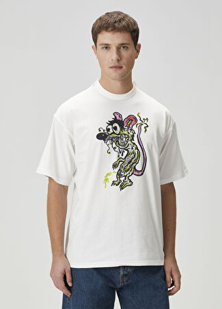 Magliano Erkek Beyaz Baskılı T-Shirt Xl
