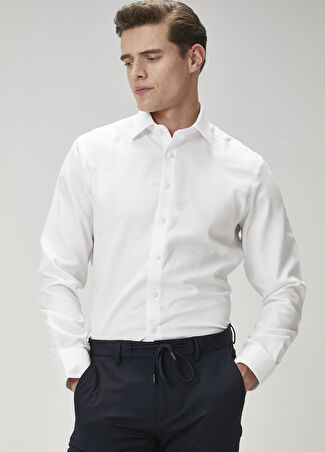 Beymen Club Erkek Comfort Fit Beyaz Non-iron Gömlek S -1
