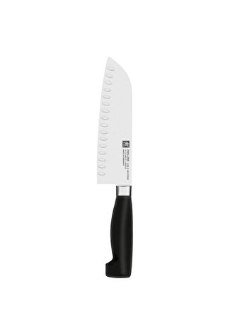 Zwilling Four Star Oluklu Paslanmaz Çelik Santoku Bıçağı 18 Cm Siyah -1