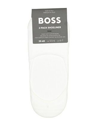 Boss Erkek Beyaz 2li Çorap 39-40