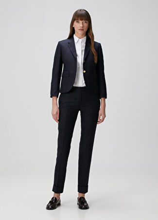 Thom Browne Kadın Lacivert Skinny Yün Twill Pantolon 40 It