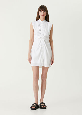 Rag&bone Kadın Louisa Beyaz Mini Poplin Elbise 6 Us