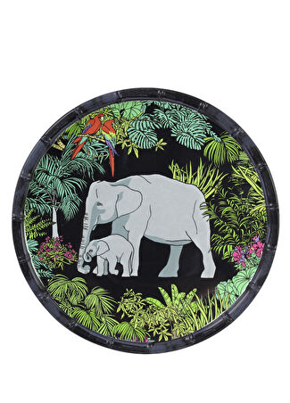 Les Jardins De Comptesse Jungle Fil Desenli Melamin Tabak Siyah