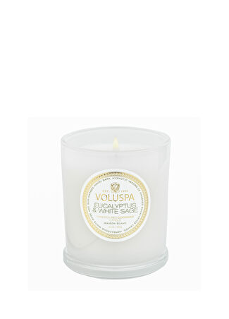 Voluspa Eucalyptus White Sage Classic Mum Beyaz -1