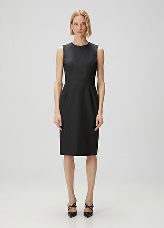 Dolce&gabbana Kadın Koyu Gri Midi Yün Elbise 38 It - 1