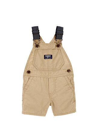 Oshkosh Erkek Bebek Cepli Bej Salopet 24 Ay -1