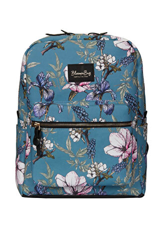 "Bloominbag Kadın Cherry Blossom 13""""14"""" Macbook Ve Laptop Sırt Çantası Mavi" -1