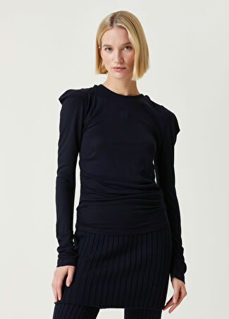 Loewe Kadın Lacivert Uzun Kol T-Shirt M