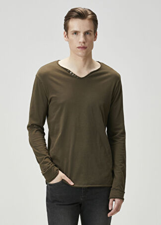 Zadig&voltaire Erkek Monastir Koyu Yeşil Uzun Kollu T-Shirt Xs