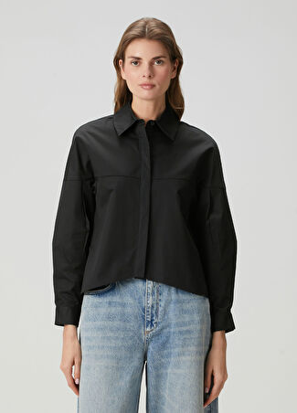 Allsaints Kadın Toria Siyah Gömlek 6 Uk