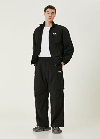Balenciaga Erkek Icon Light Siyah Logolu Kargo Pantolon S