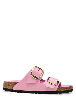 Birkenstock Kadın Arizona Big Buckle Pembe Deri Terlik 37 -1