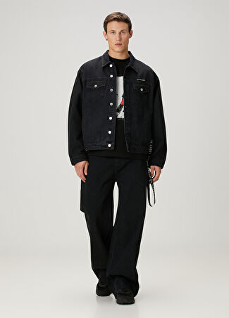 44 Label Group Erkek Siyah Jean Pantolon 46 It -1