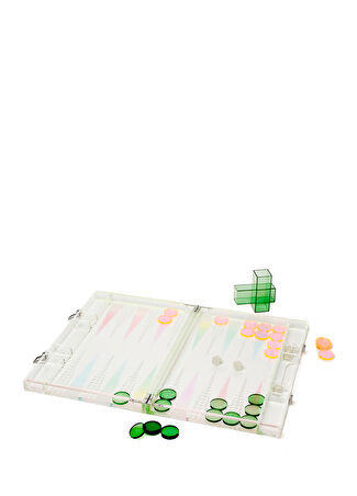 Sunnylife Erkek Ombre Lucite Backgammon Sherbert Oyun -1