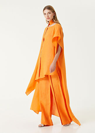 Taller Marmo Kadın Turuncu Wide Leg Pantolon 40 It