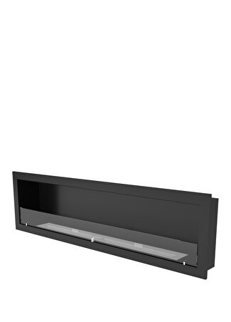 Korflame Ankastre Bioetanol Şömine 200 Cm Siyah -1