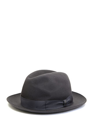Borsalino Erkek Gri Logolu Şapka 57 -1