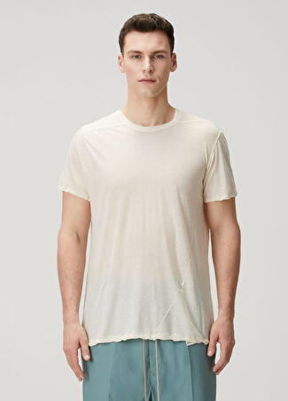 Rick Owens Erkek Beyaz Basic T-Shirt M
