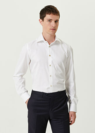Kiton Erkek Beyaz Gömlek 42 It -1