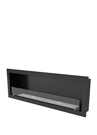 Korflame Ankastre Metal Siyah Bioetanol Şömine 160 Cm -1