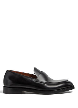 Zegna Erkek Siyah Deri Loafer 8 It -1