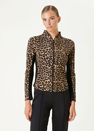 Network Kadın Camel Siyah Sweatshirt Xs