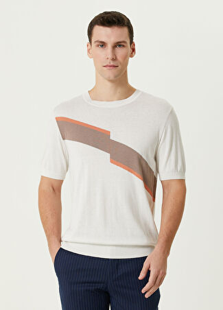 Pal Zileri Erkek Beyaz İpek T-Shirt 50 It