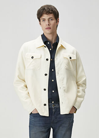 Kiton Erkek Krem Kaşmir Dış Gömlek Bej 52 It