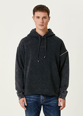 Dsquared2 Erkek Gri Kapüşonlu Sweatshirt L